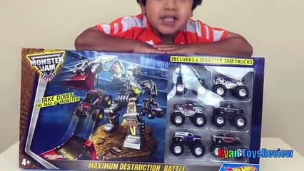 Bataille des voitures pour chaud confiture maximale monstre jouets camions vidéo roues Destruction 2016 disney k