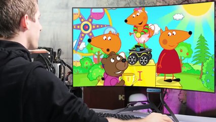 Fox Family CAR CHALLENGE Toys Monster Truck on the Radio Control Finger Family Nursery Rhymes