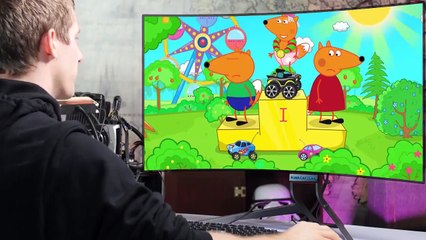 Fox Family Kids Broke the TV & Hurt Leg Mom Doctor Treats Babies Finger Family Nursery Rhymes