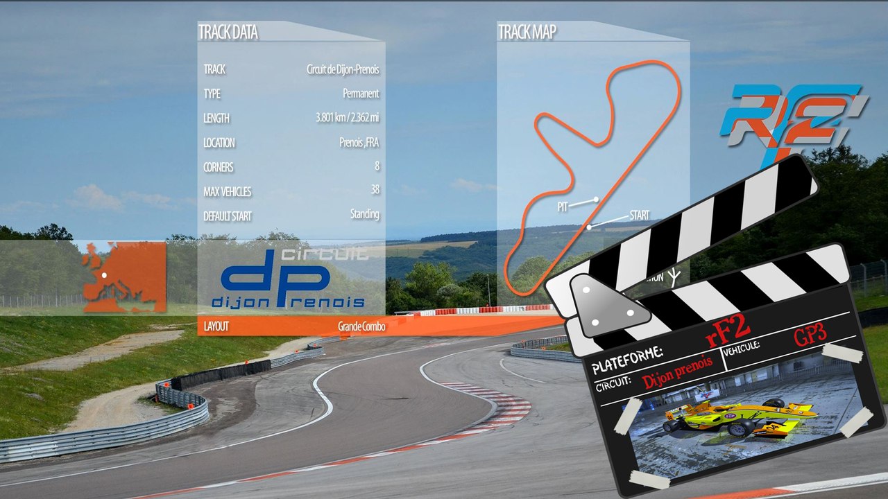 Tour de piste à Dijon Prenois en GP3 sur Rfactor 2