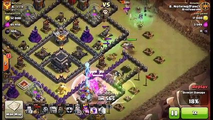 Cendre choc héros faible milieu de de brisé stratégie avec clans th9 laloon lvl royale