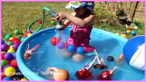 TRAMPOLINE TOWER WITH BALL PIT! Mermaid Toys BABY DOLL BATH Ball Pit Fun MOANA Thomas And