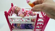 Baby Doll Bunk Beds Playing on the Slide Feeding Time and Bed Time