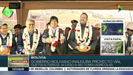 Bolivia: Evo Morales inaugura proyecto vial en Cochabamba