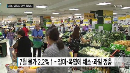 지난달 소비자물가 2.2% 상승...농축수산물 가격 급등 / YTN