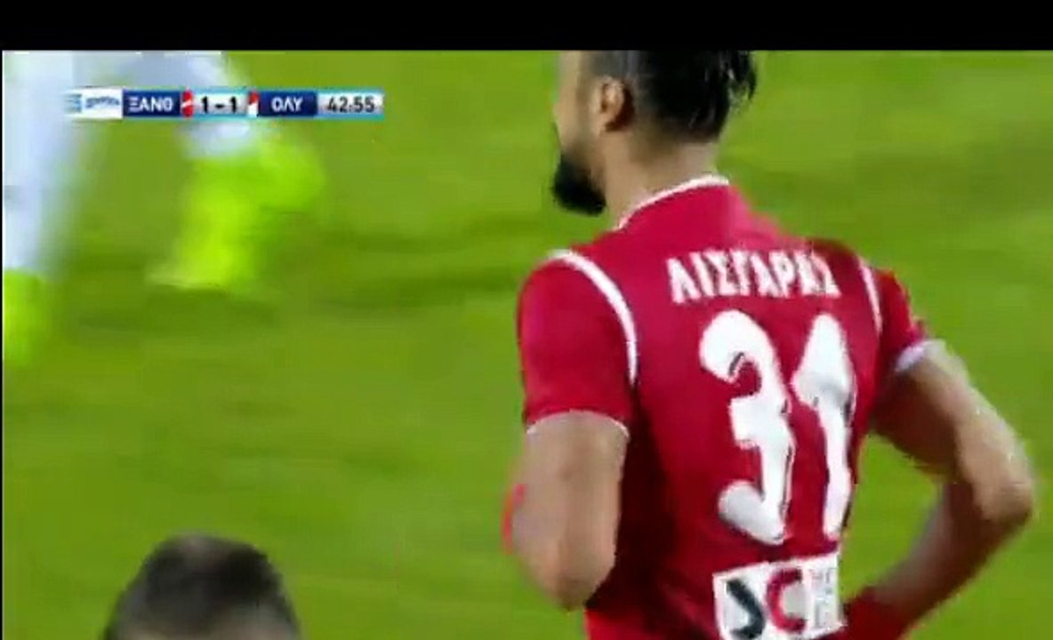1-1 Christos Lisgaras Goal - Xanthi FC 1-1 Olympiakos Piraeus 09.09..2017
