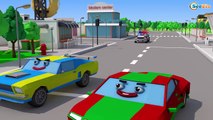 Color SUV Transportation on the Road w 3D Animation Cartoon for Kids and Toddlers Cars Tea