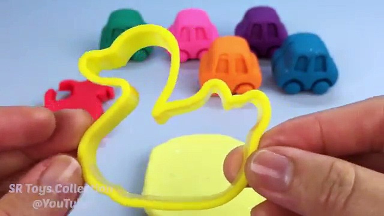 Jugar y Aprender colores con resplandecer plastilina coches divertido y creativa para Niños
