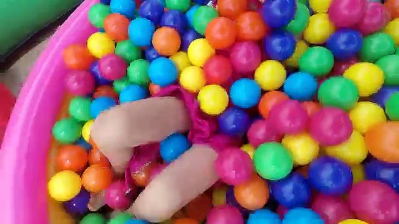 Learn Colors with Bad Baby Masha and Frozen Elsa with Magic Balls for Kids Children IRL
