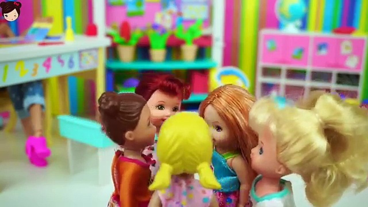 Elsa & Anna Babies Go to Preschool - Barbie Day Care Toddler School Toys Set