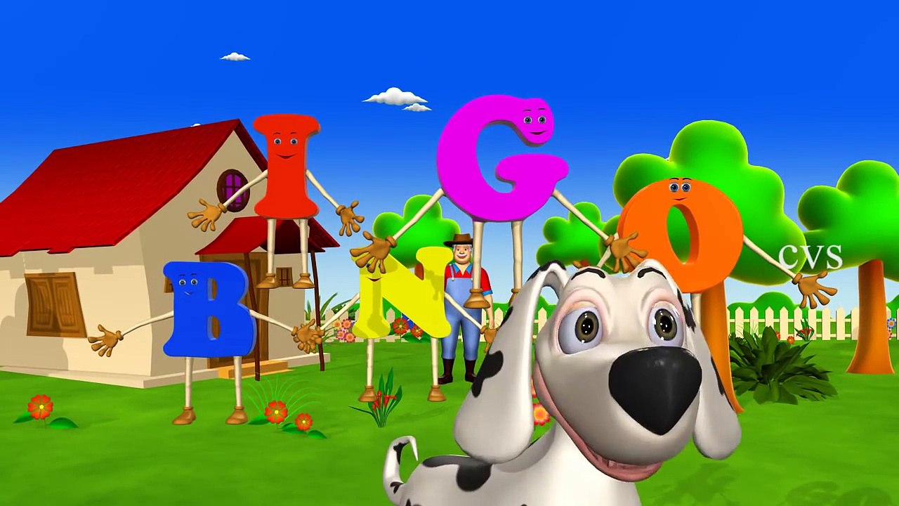 Poem for kids Bingo rhymes for children 3D Animation English