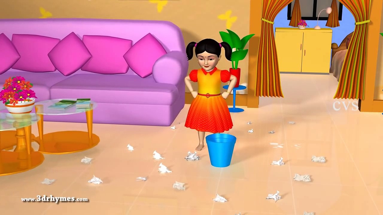 Bits of Paper - 3D Animation English Nursery rhyme for children with lyrics