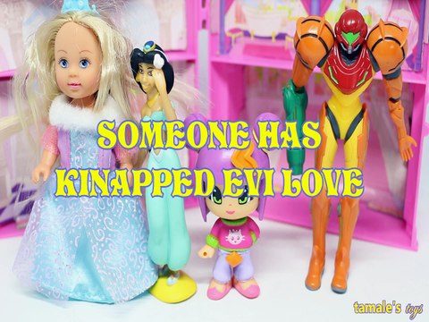 SOMEONE HAS KIPNAPPED EVI LOVE PRINCESS JASMINE PINYPON SAMUS TOYS , ALADDIN , WORDL OF NINTENDO , DISNEY ,