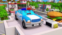 Police car & Monster Truck & Little Racing Cars In 3D Car Cartoon for Kids Cars & Trucks Stories