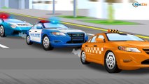 Cars Cartoon for children & kids 2D Animation - Cars & Truck Story Police Car with Racing cars