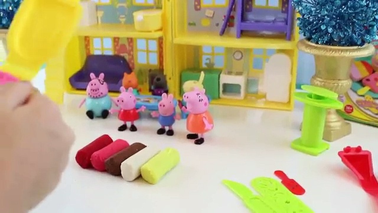 Papa & Mama Pig Play doh Fun Popsicle. Icecream shop, Paleta de Nieve, Gelato, Ghiacc