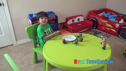 Teenage Mutant Ninja Turtles Pizza War Giant Leonardo Mutation Play Set Play doh Kids Vide