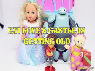 EVI LOVE'S CASTLE IS GETTING OLD TOYS PLAY BAYMAX BIG HERO 6 DEIGO TOMBLIBOO IN NIGHT GARDEN , PIXAR , DISNEY ,