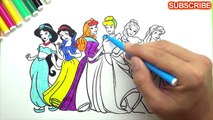 Livre Cendrillon coloration amusement amusement enfants Princesse éclat Disney halloween pages rapunzel art