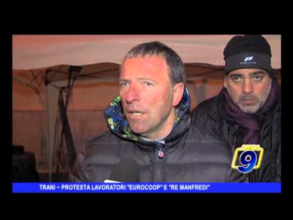 TRANI | Protesta lavoratori cooperative "Eurocoop" e "Re Manfredi"
