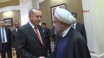 Cumhurbaşkanı Erdoğan, İran Cumhurbaşkanı Hasan Ruhani ile Görüştü