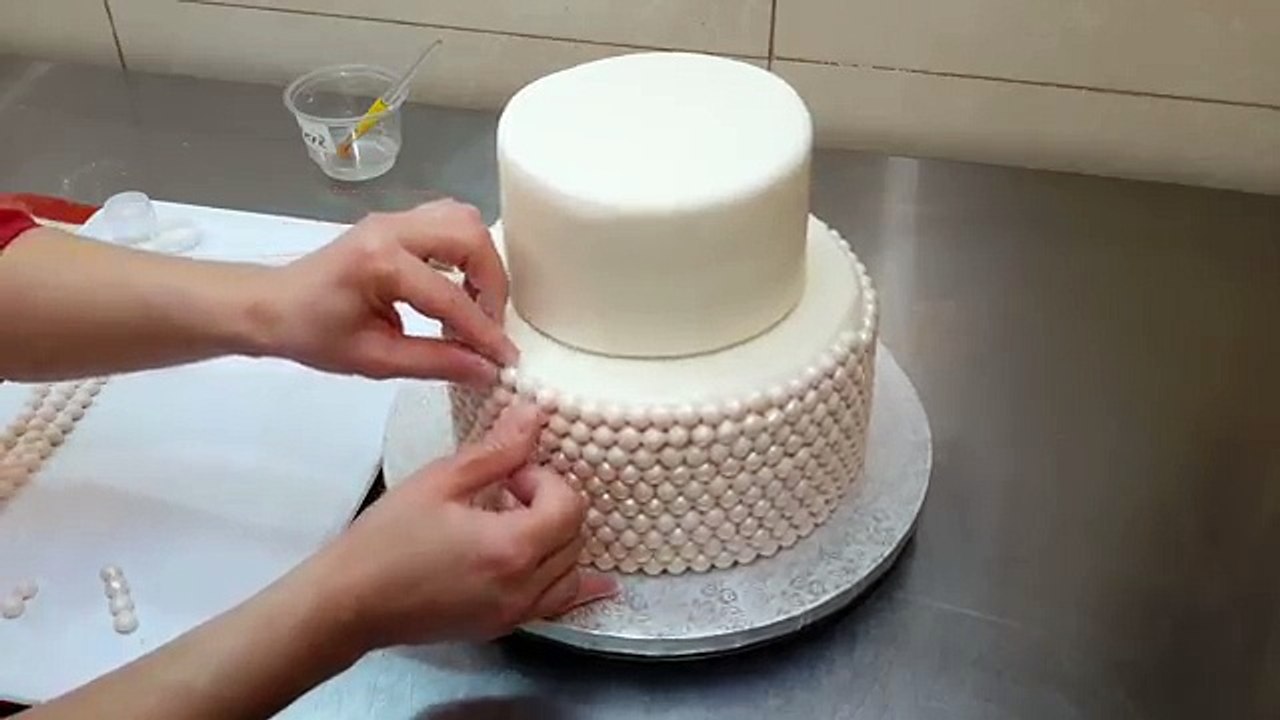 Y por pastel tortas flores pastillaje (fondant) perlas con decorar con stepbystep
