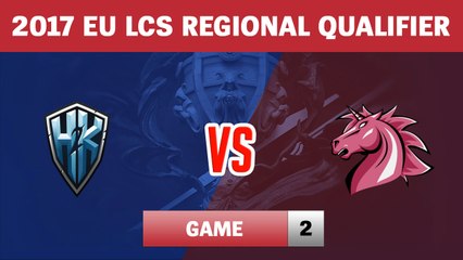 Highlights: H2K vs UOL Game 2 | H2K vs Unicorns of Love | 2017 EU LCS Regional Qualifier