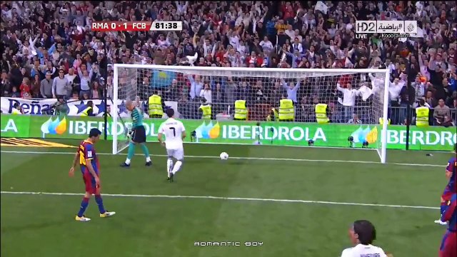 اول هدف لـ كريستيانو رونالدو ضد برشلونة