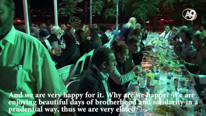 Surp Hıripsimyants Church Foundation’s President Murat Süme talks about the importance of interreligious friendship at a sahur organization