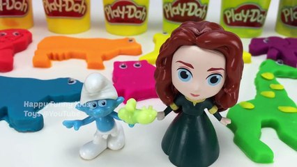 Learn Colors with Play Doh Animal Molds Elephant Giraffe Seal Fun & Creative for Kids Kinder Egg Toy