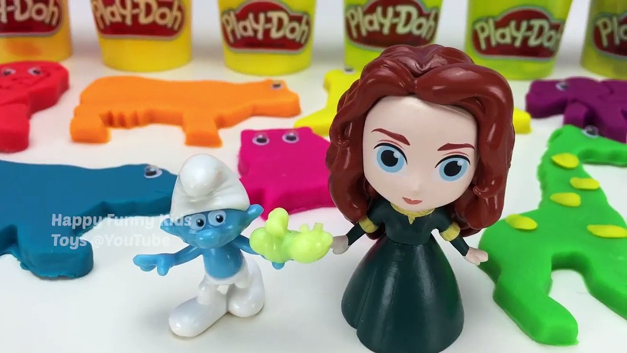 Learn Colors with Play Doh Animal Molds Elephant Giraffe Seal Fun & Creative for Kids Kinder Egg Toy