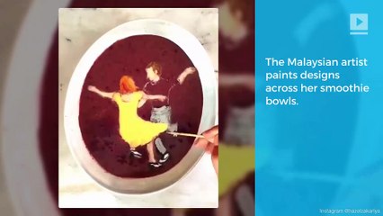 You'll never believe these designs 'painted' on smoothie bowls