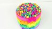 Play Doh How to Make a Candy Cake Rainbow Learning Diy Plastilina y Juguetes Castle Toys