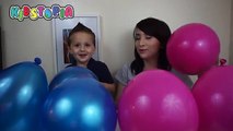 GIANT Balloon Pop Challenge Surprise Toys, Eggs and Blind Bags with Frozen Stickers & McDo