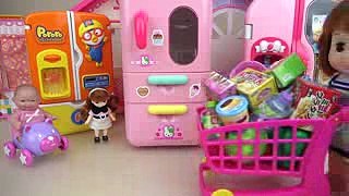 Baby Doli and fruit juice maker with refrigerator toys baby doll play_low