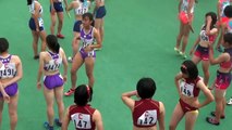高校女子　4×400ｍリレー　緊張のスタート前 high school girl 4*400m relay