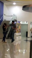girl caught her boy friend cheating with another girl in Public