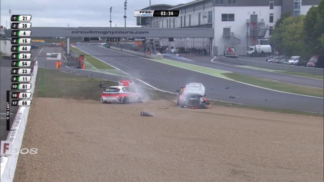 Peugeot Cup 2017 Magny Cours Huge Crash Red Flag