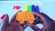 La modélisation argile Jai amour camions amusement et Créatif pour enfants Apprendre les couleurs Véhicules