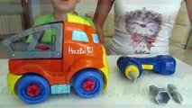 juguetes obra joal excavadora camión grua. kids toys caterpillar construction bulldozer tr