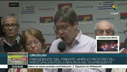 Uruguay: FA muestra preocupación tras renuncia de Raúl Sendic