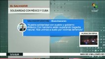 Presidente salvadoreño emite mensajes de solidaridad con México y Cuba