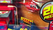 Fastlane Rescue Fire Station - Fire Truck DieCast Car Toys Recue Helicopter & Lightning Mc