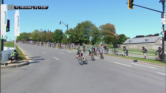 GPCQM 2017 - MTL - L'écart entre les pelotons vue du ciel. Fin du 4ième tour.
