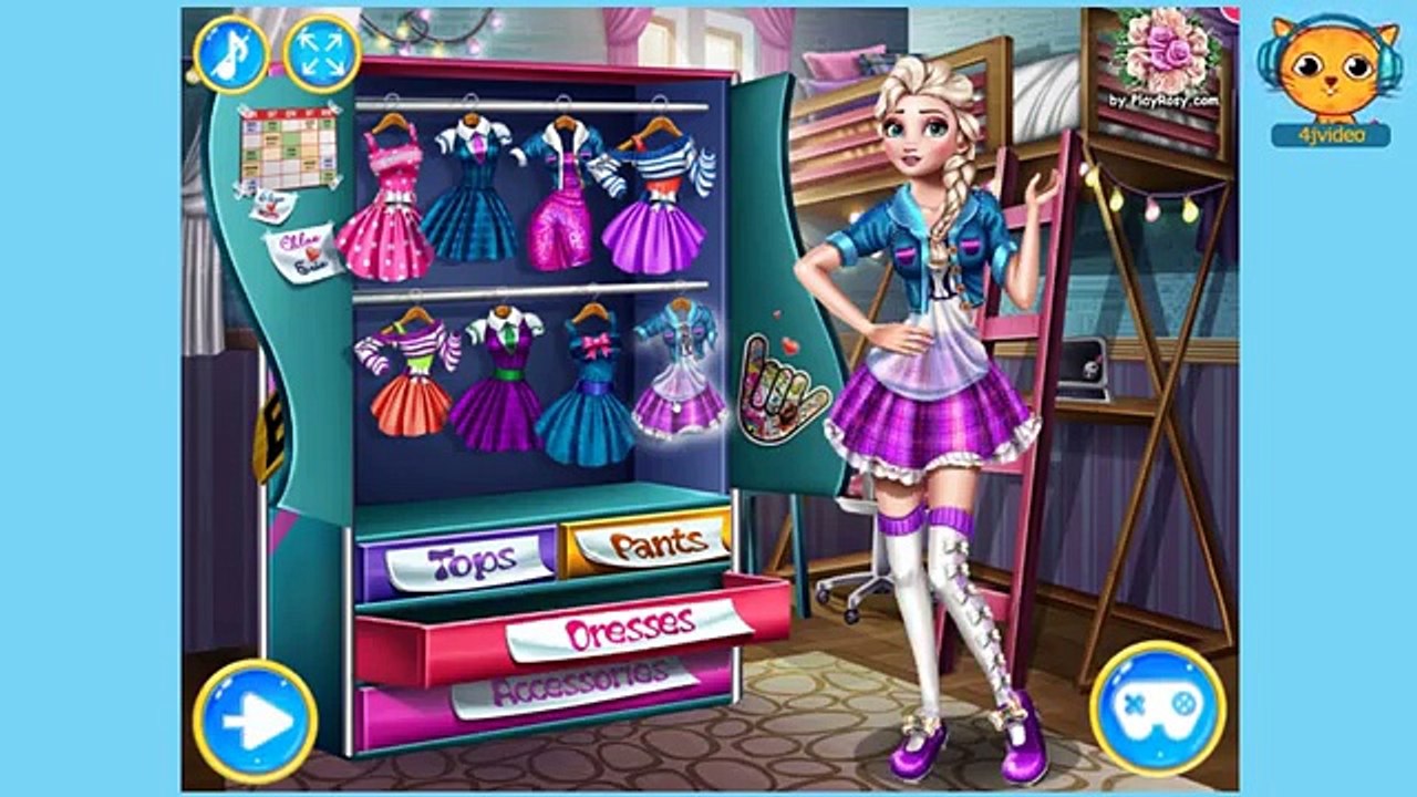 Princesses Winter School Lookbook Frozen Elsa, Rapunzel Disney Princess dress up games for
