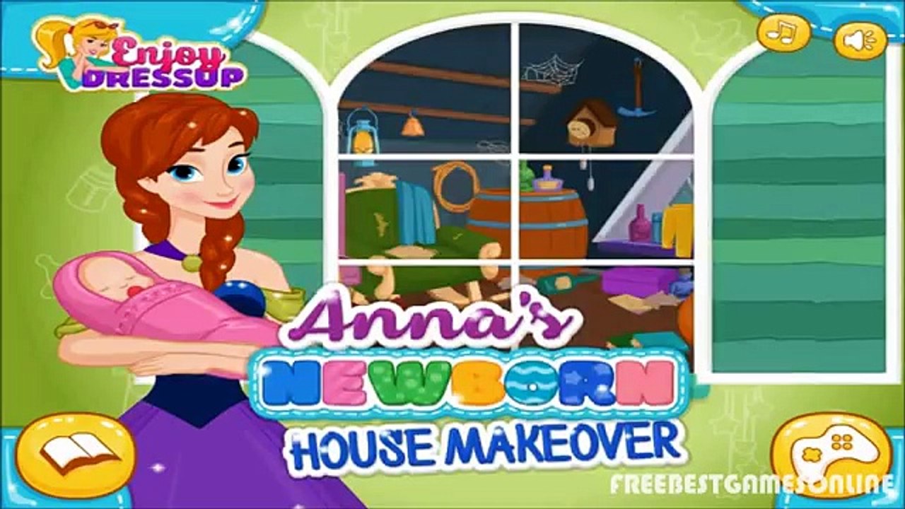 Annas Newborn House Makeover - Frozen Princess Anna Newborn Baby Game