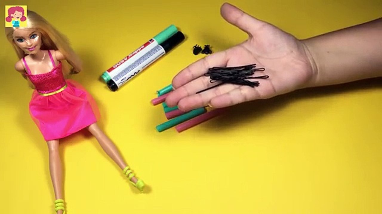 KIDS TOYS H7 - My Little Pony Rainbow Dash Hair Tutorial for Barbie Doll Making Kids Toys