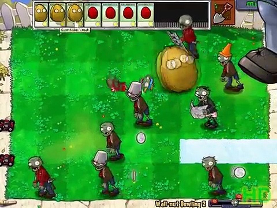 Plants vs Zombies Wall-Nut Bowling with Dr. Zomboss (Video Test)