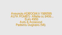 ALFA ROMEO  Alfetta cc 2400...