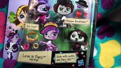 Littlest Pet Shop love in Paris pet pair OPENING and REVIEW brand new lps